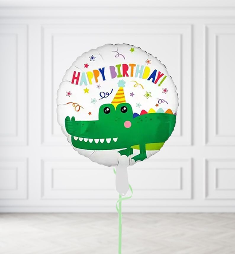 Happy Birthday Croc Balloons, Build a Helium Filled Bunch: No Extras, Supersize Bunch: No Extras