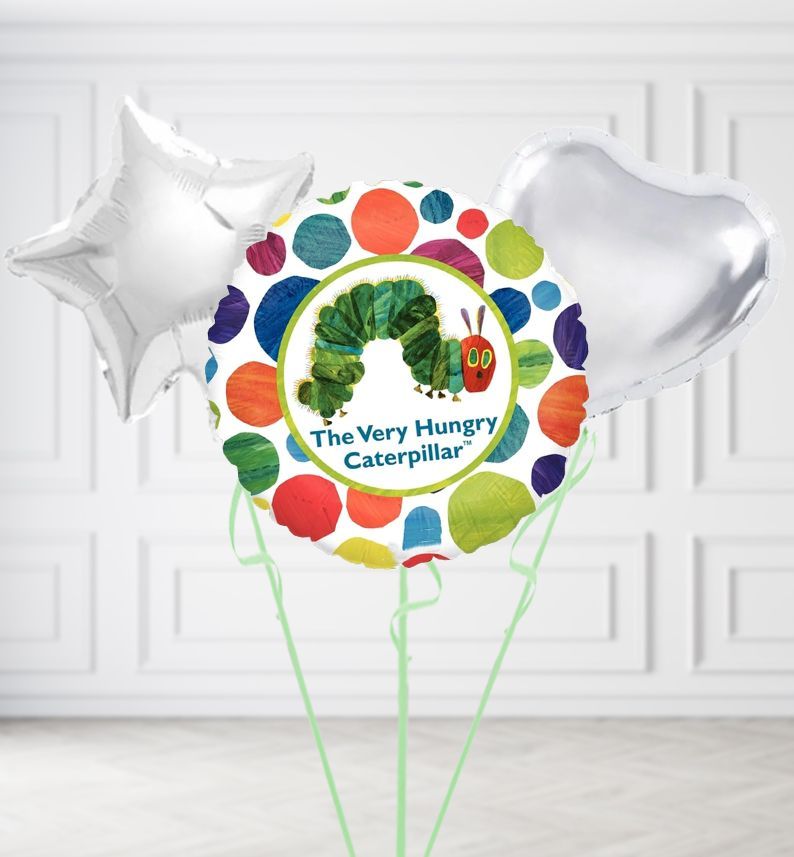 Very Hungry Caterpillar Round Balloons, Build a Helium Filled Bunch: No Extras, Supersize Bunch: No Extras