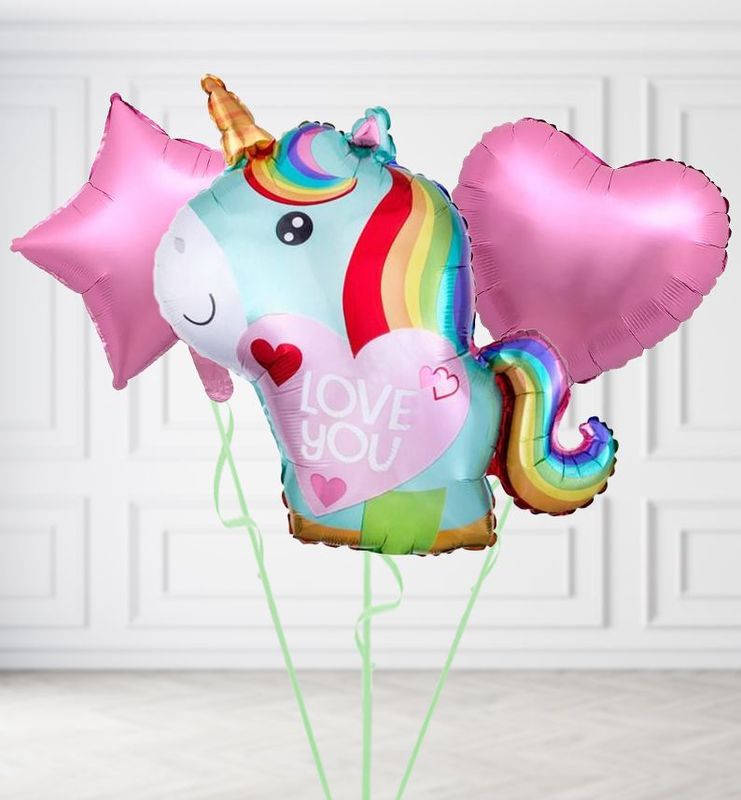 Love You Unicorn Balloons