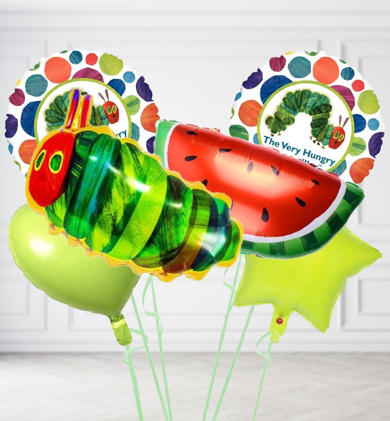 Very Hungry Caterpillar Collection Balloons, Build a Helium Filled Bunch: The Very Hungry Caterpillar Collection Bunch, Colour Theme: Green