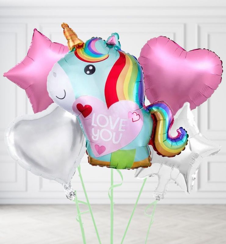 Love You Unicorn Balloons