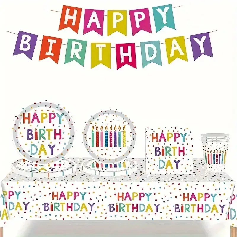 Happy Birthday Candles Party Set