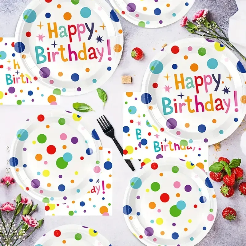 Happy Birthday Dots Party Set Happy Birthday Dots Party Set