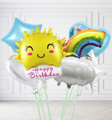 Sunshine and Rainbow Balloons