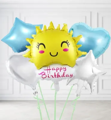 Sunshine and Rainbow Balloons