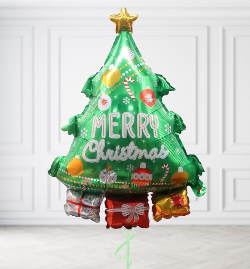 Green Christmas Tree Balloons