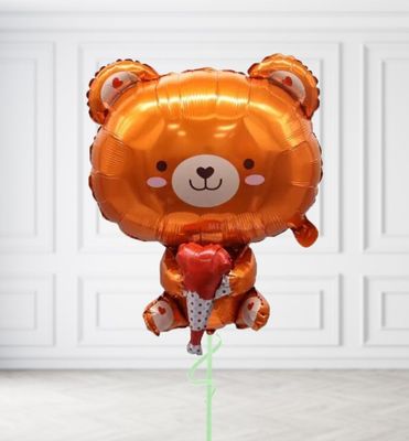 Bear with Heart Balloons