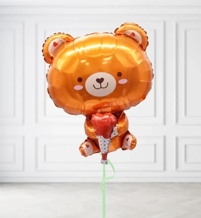 Bear with Heart Balloons Bear with Heart Balloons, Build a Helium Filled Bunch: No Extras