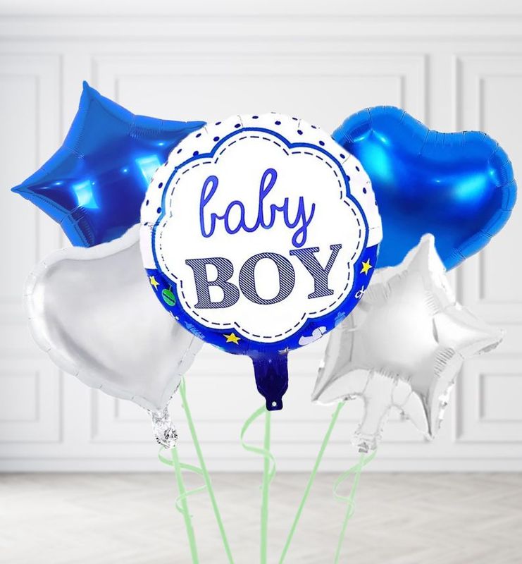 Blue Dots Baby Boy Balloons