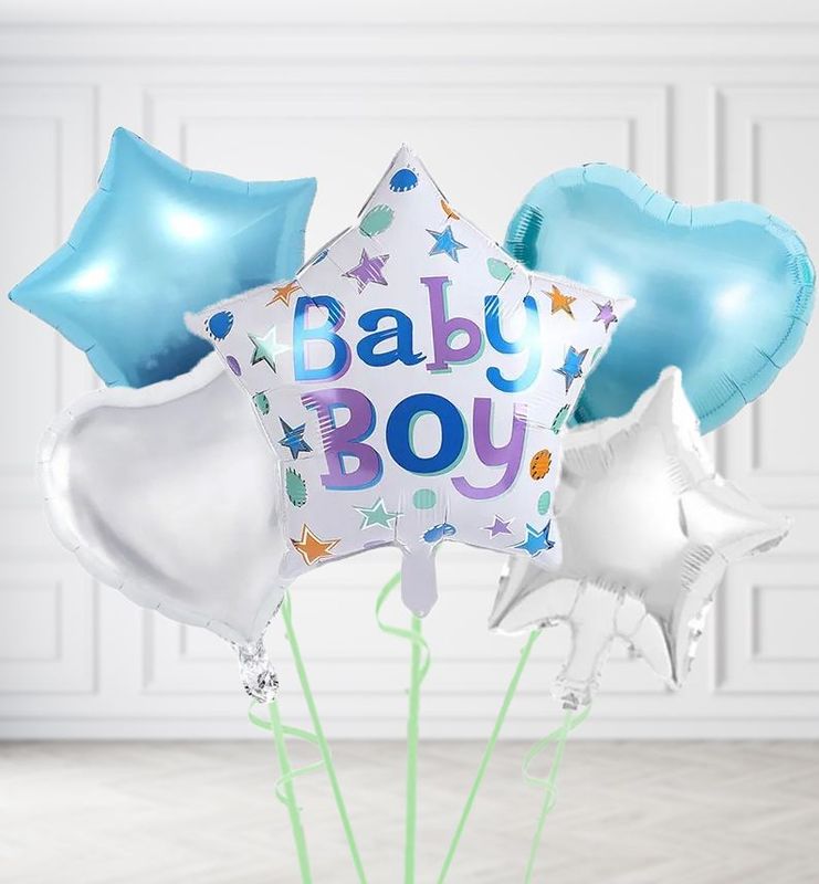 Baby Boy Star Balloons