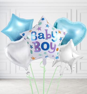 Baby Boy Star Balloons