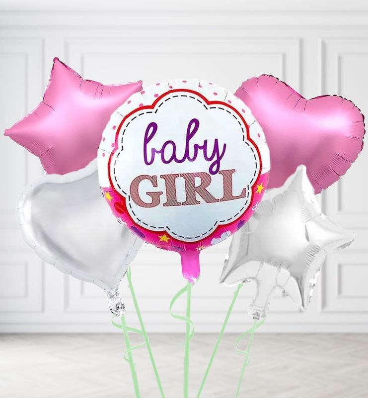 Pink Dots Baby Girl Balloons Pink Dots Baby Girl Balloons