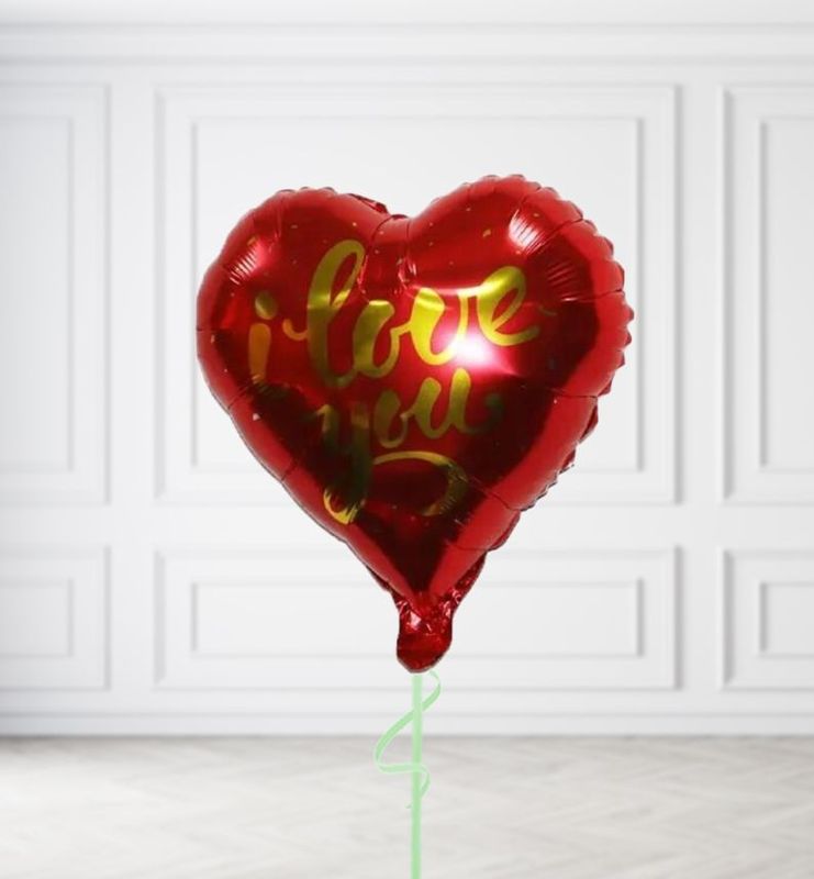 Red and Gold I Love You Balloons