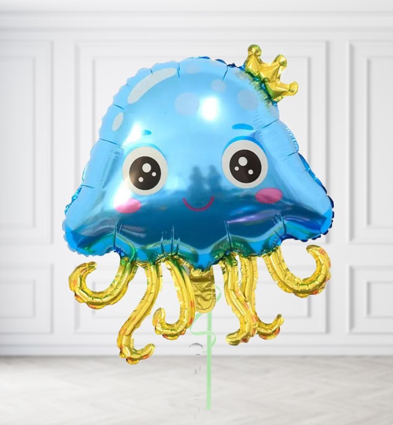 Blue Jellyfish Balloons, Build a Helium Filled Bunch: No Extras, Build a Bouquet: No Extras