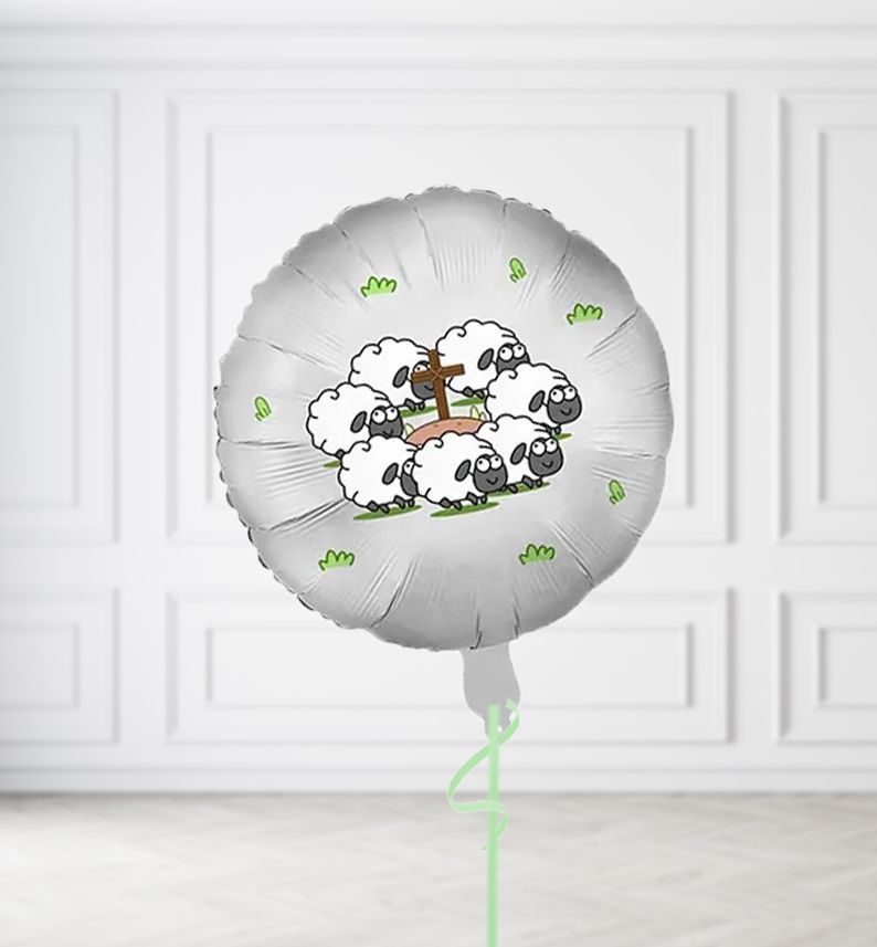 Happy Sheep Round Balloons, Build a Helium Filled Bunch: No Extras, Build a Bouquet: No Extras