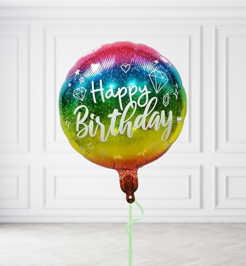 Shimmering Happy Birthday Balloons, Build a Helium Filled Bunch: No Extras, Build a Bouquet: No Extras