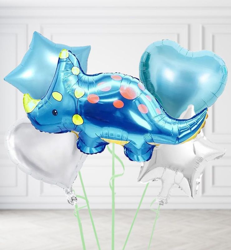 Blue Triceratops Balloons