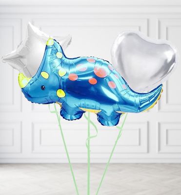 Blue Triceratops Balloons