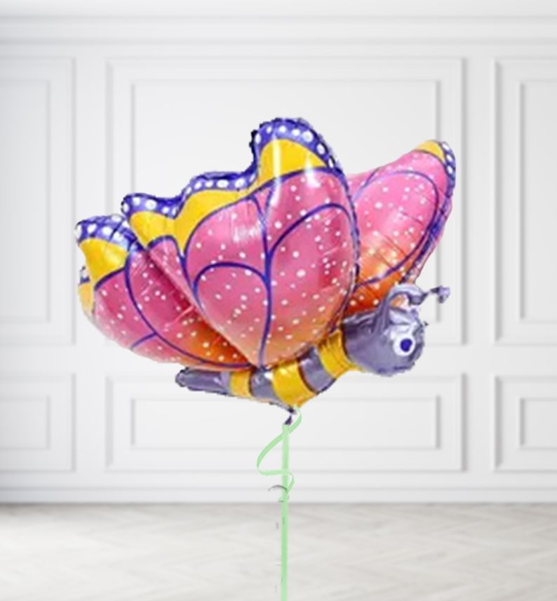 Jumbo 3D Pink and Purple Butterfly Balloons, Build a Helium Filled Bunch: No Extras, Build a Bouquet: No Extras