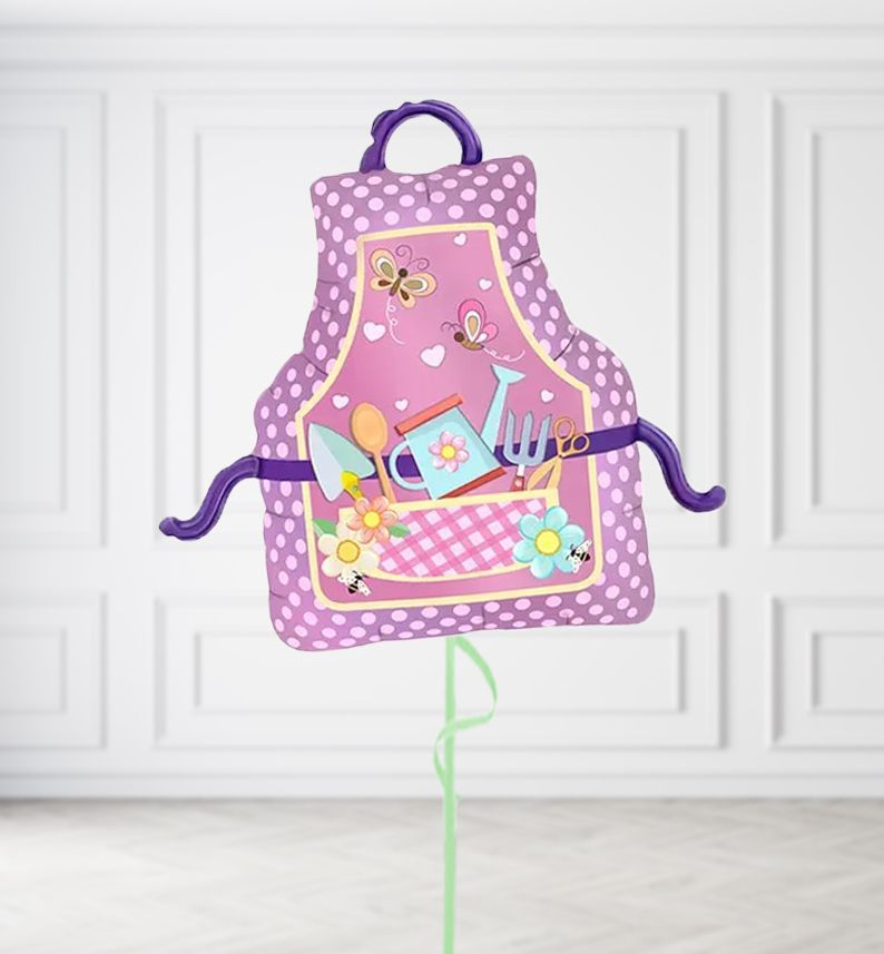 Mothers Gardening Apron Balloons, Build a Helium Filled Bunch: No Extras, Build a Bouquet: No Extras