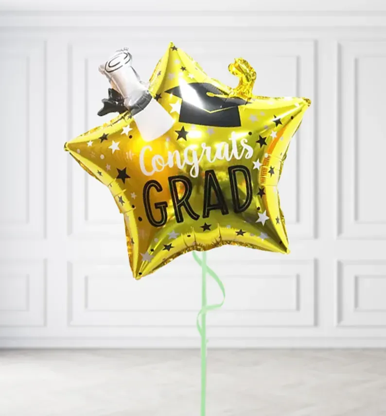 Graduation Star Balloons Graduation Star Balloons, Build a Helium Filled Bunch: No Extras, Build a Bouquet: No Extras