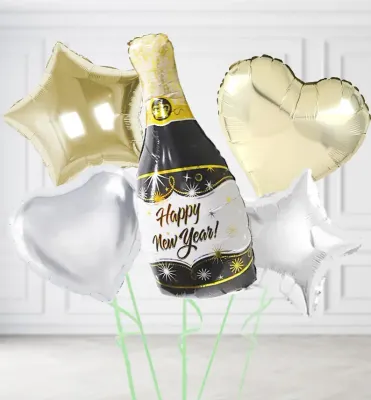 Happy New Year Bottle Balloons