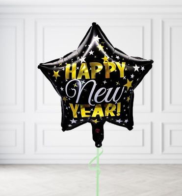 New Year Single Star Balloons