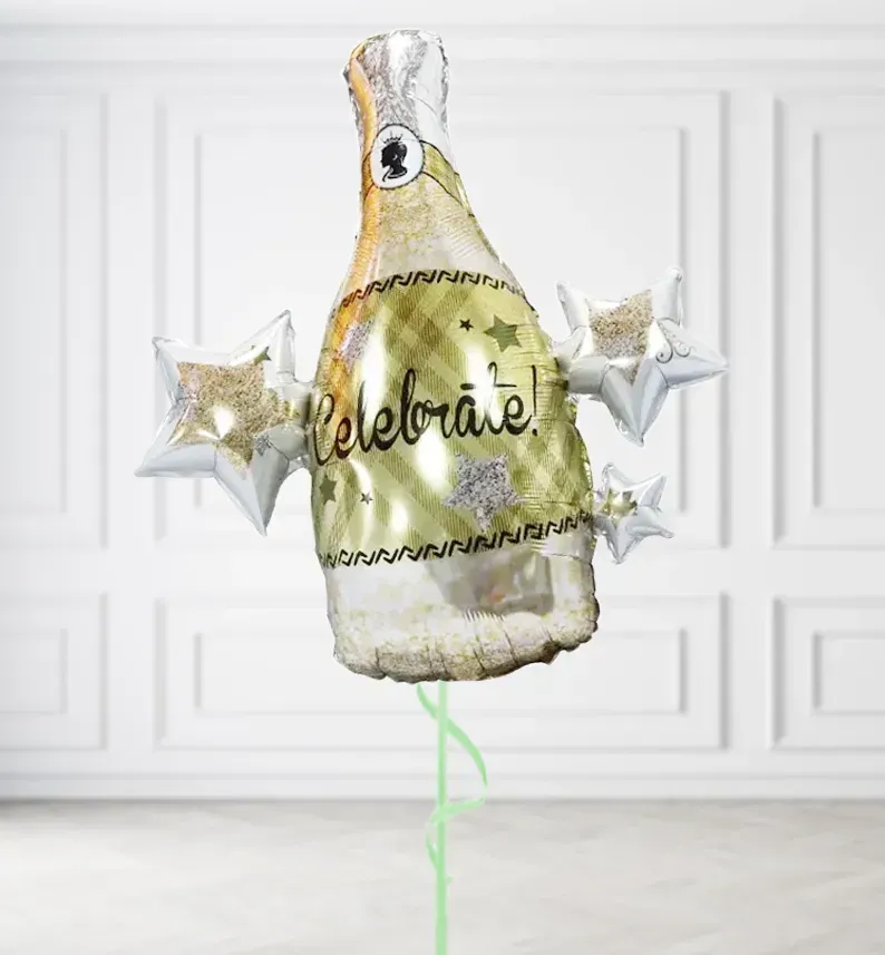 Celebrate Champagne Bottle Balloons Celebrate Champagne Bottle Balloons, Build a Helium Filled Bunch: No Extras