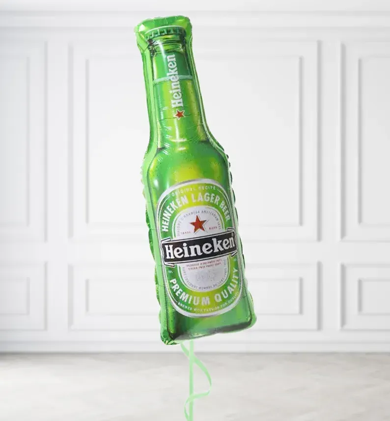 Jumbo Heineken Beer Bottle Balloons, Build a Helium Filled Bunch: No Extras