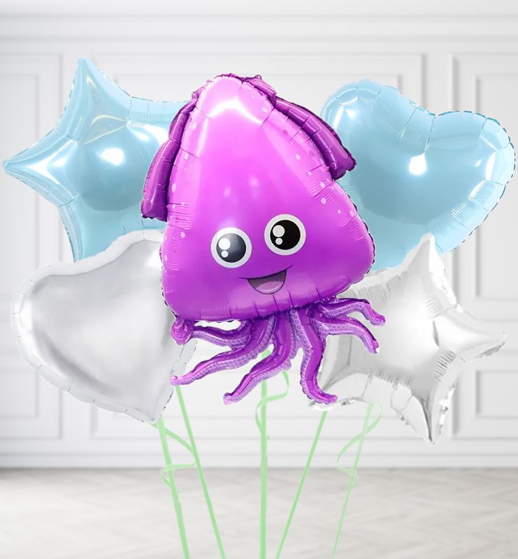 Purple Octopus Balloons