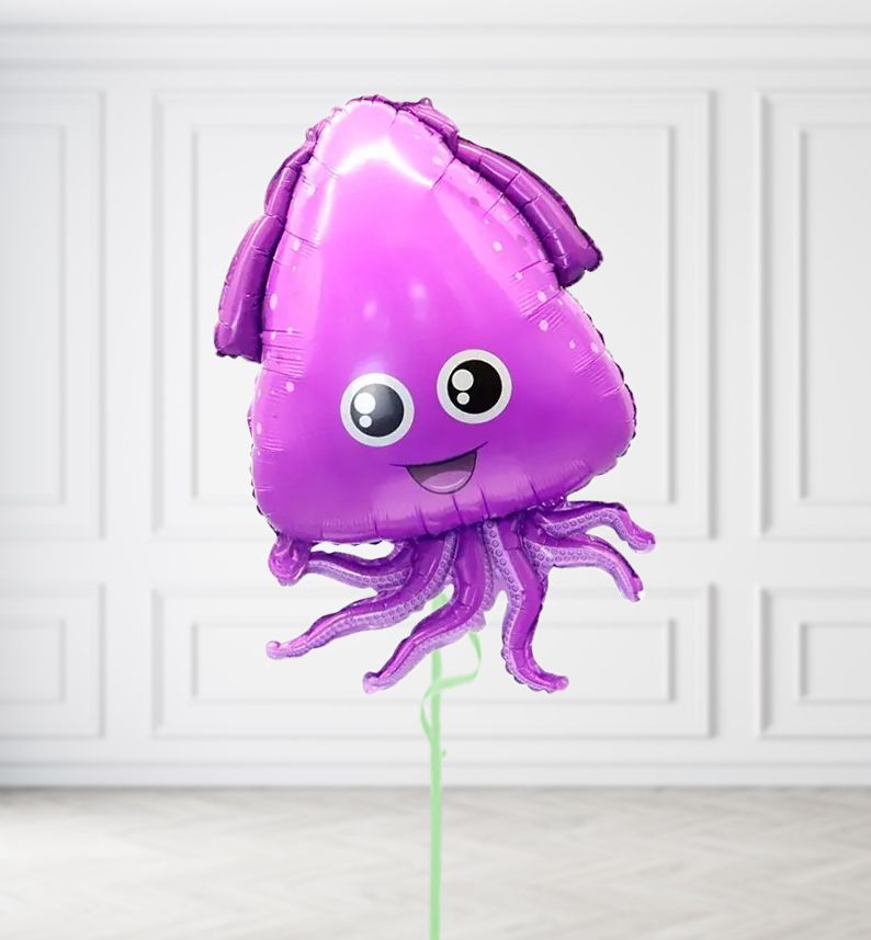 Purple Octopus Balloons, Build a Helium Filled Bunch: No Extras, Build a Bouquet: No Extras