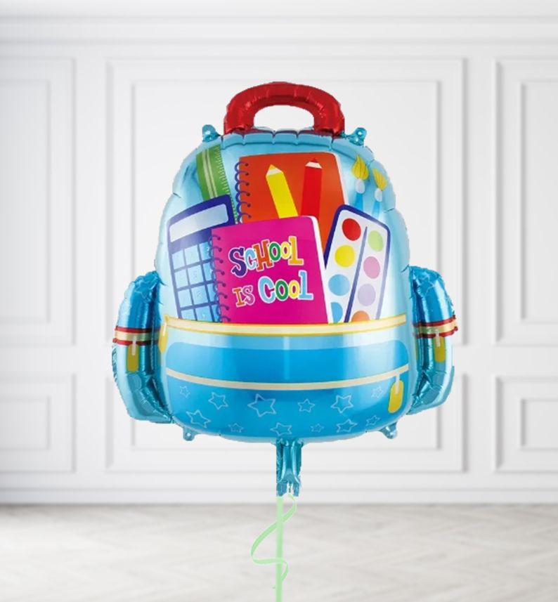School Back Pack Balloons, Build a Helium Filled Bunch: No Extras, Build a Bouquet: No Extras