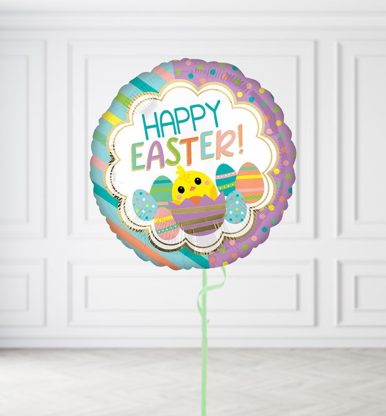 Easter Chick Round Balloons, Build a Helium Filled Bunch: No Extras, Build a Bouquet: No Extras