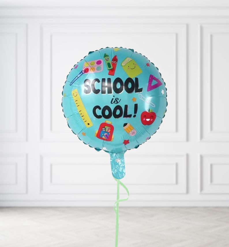 Teal Cool School Balloons, Build a Helium Filled Bunch: No Extras, Build a Bouquet: No Extras