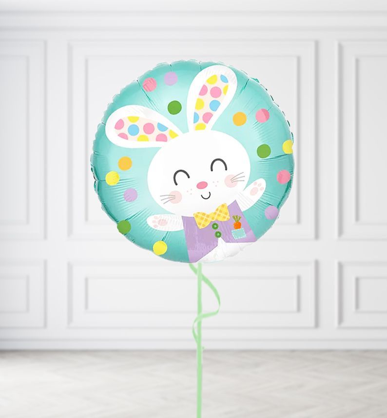 Spotty Bunny Round Balloons, Build a Helium Filled Bunch: No Extras, Build a Bouquet: No Extras