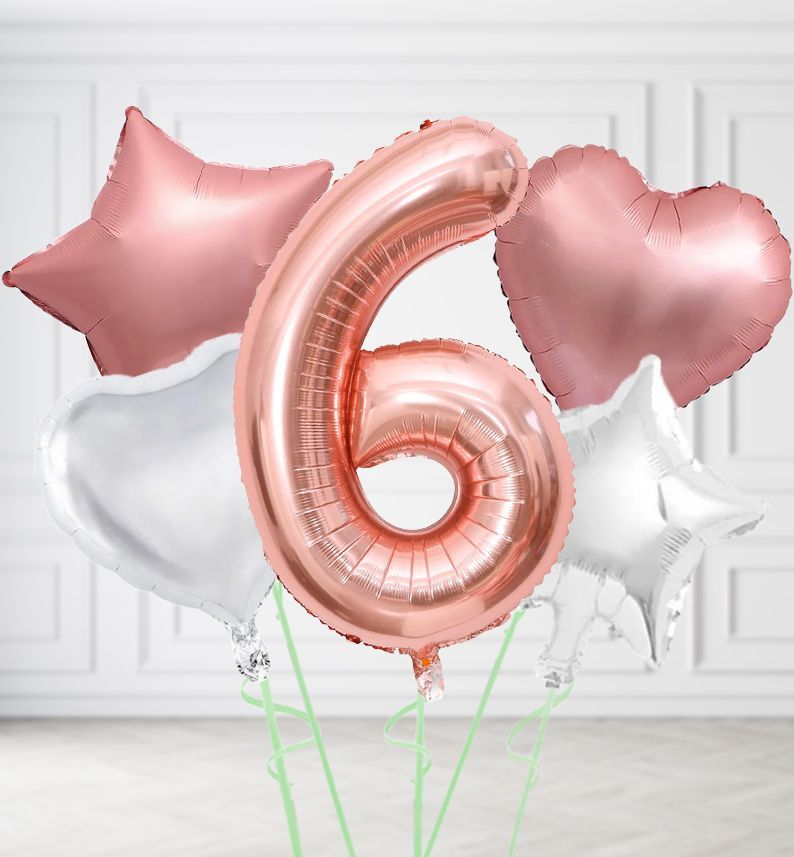 Rose Gold Number Balloons Rose Gold Number Balloons