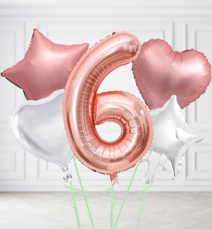 Rose Gold Number Balloons Rose Gold Number Balloons