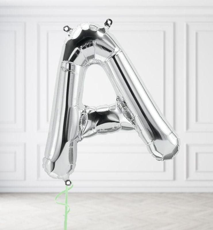 34 inch Silver Letter Balloons (Air Filled) 34 inch Silver Letter Balloons (Air Filled)