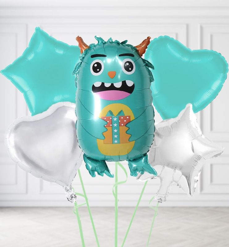 Teal Monster Balloons