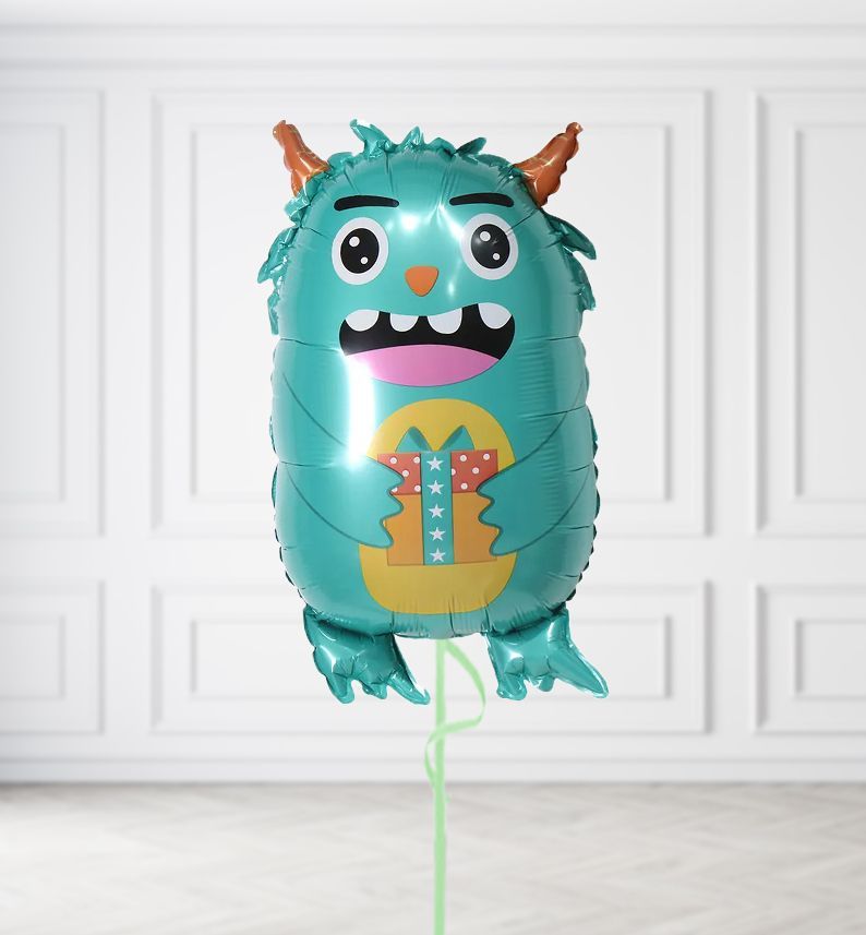 Teal Monster Balloons, Build a Bunch: No Extras, Build a Bouquet: No Extras
