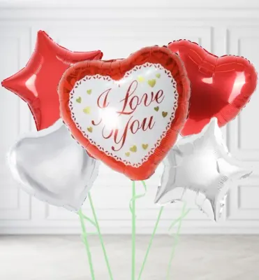 Red I Love You Heart Balloons