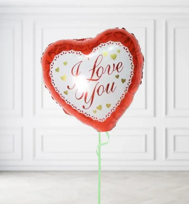 Red I Love You Heart Balloons, Build a Helium Filled Bunch: No Extras