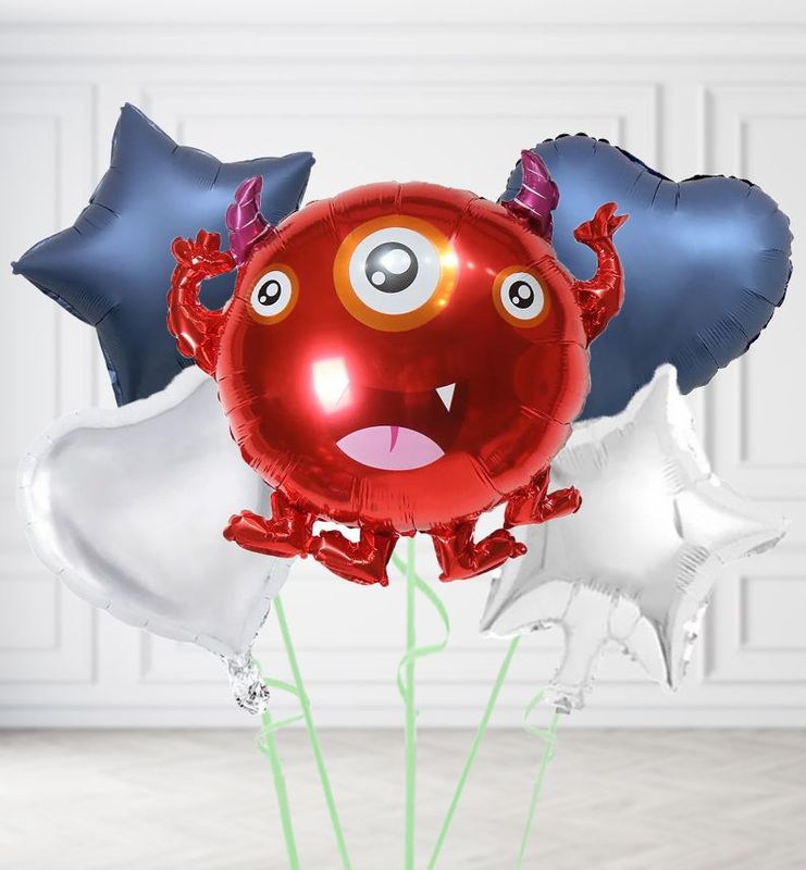 Red Round Alien Balloons