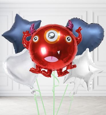Red Round Alien Balloons Red Round Alien Balloons