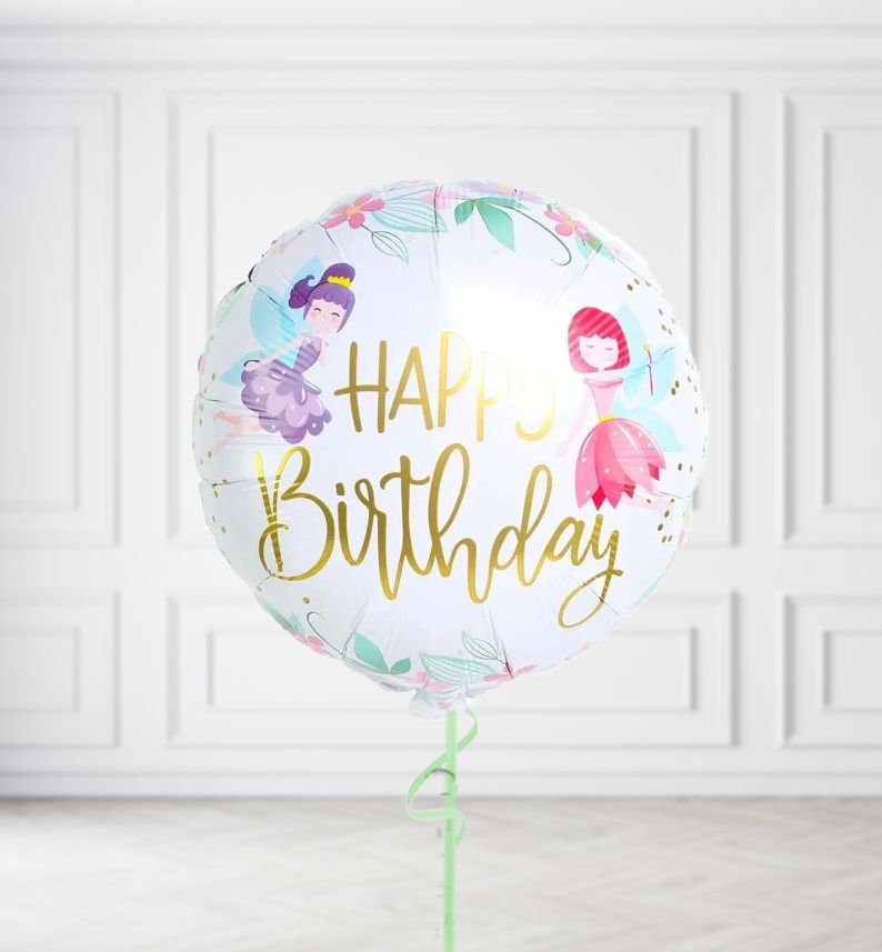 Fairy Happy Birthday Balloons, Build a Helium Filled Bunch: No Extras, Build a Bouquet: No Extras