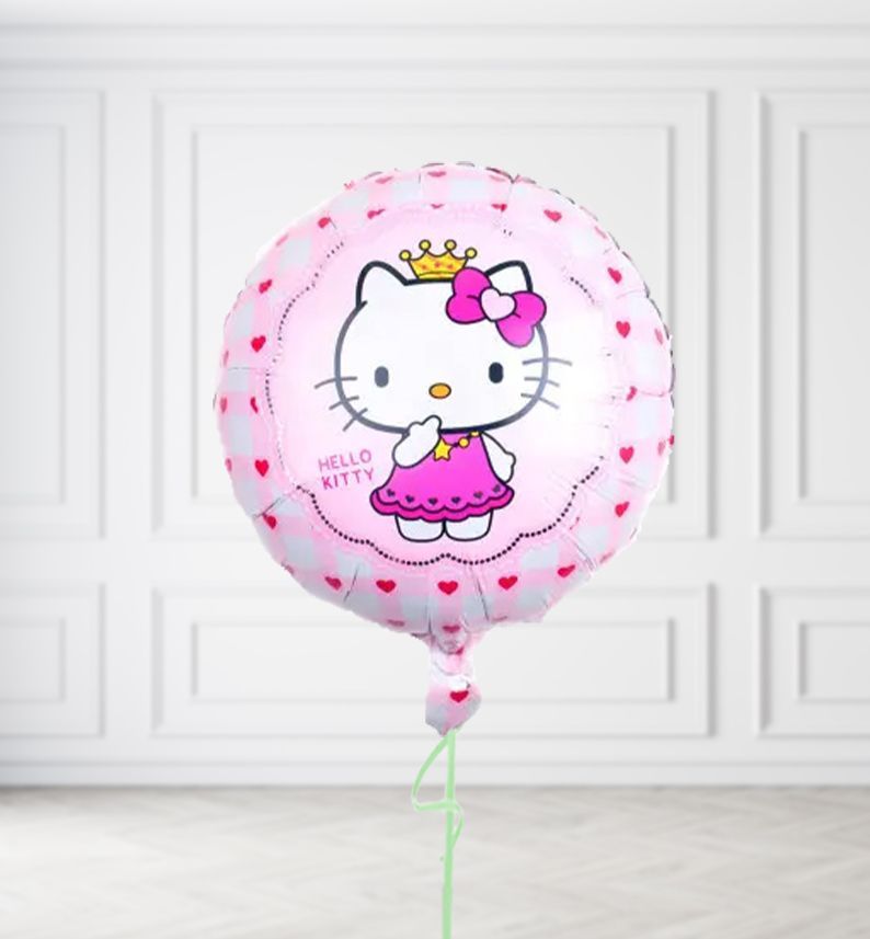 Soft Pink Hello Kitty Balloons, Build a Helium Filled Bunch: No Extras, Build a Bouquet: No Extras
