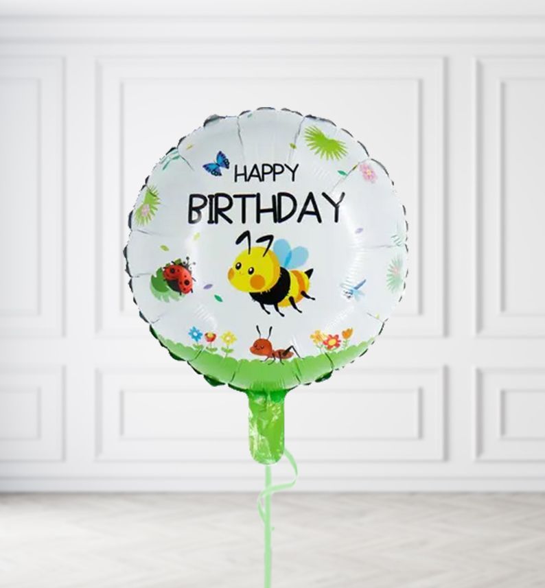 Happy Birthday Bee Balloons, Build a Helium Filled Bunch: No Extras, Build a Bouquet: No Extras