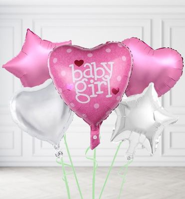 Mid Pink Baby Girl Balloons