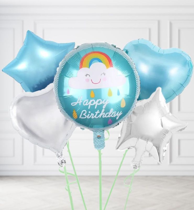Blue Cloud Happy Birthday Balloons Blue Cloud Happy Birthday Balloons