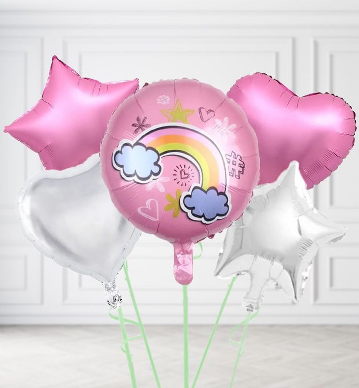 Pink Rainbow Balloons Pink Rainbow Balloons